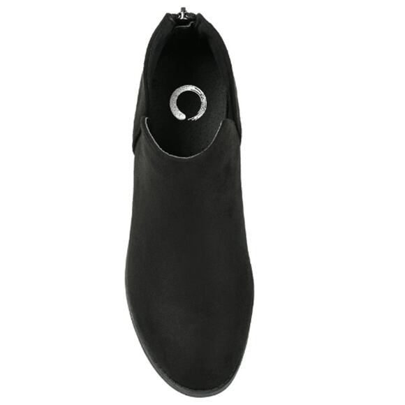 Journee Livvy Back Heel Zip Stacked Heel Booties New Size 12 - Picture 3 of 6